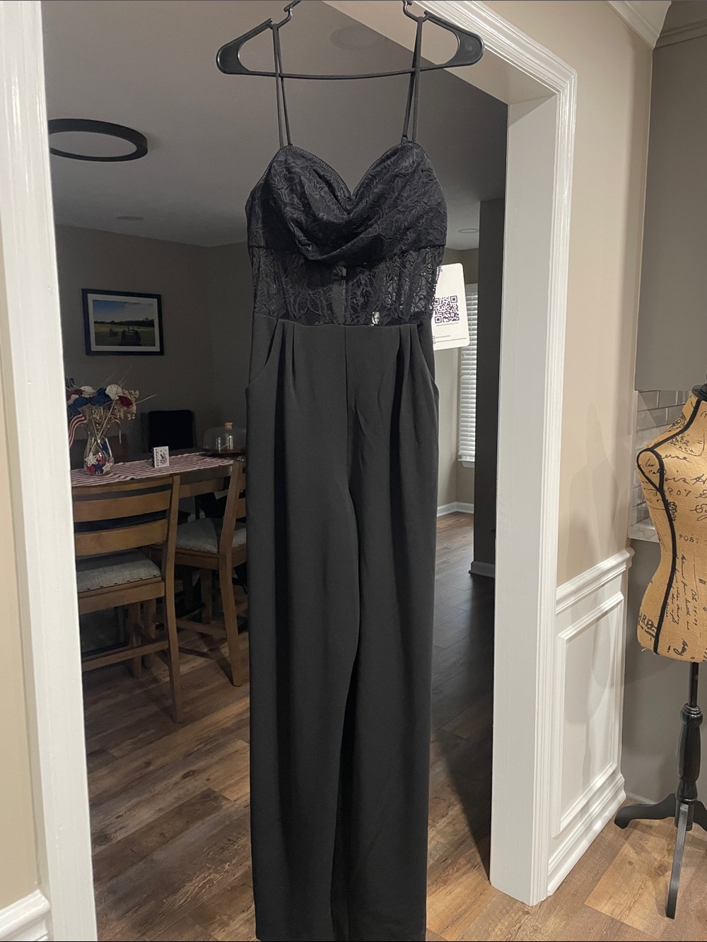 Emerald Sundae Black Strapless Lace Jumpsuit